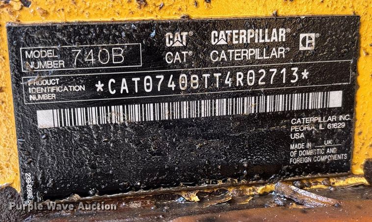 image for item FB3079 2014 Caterpillar 740B articulated haul truck