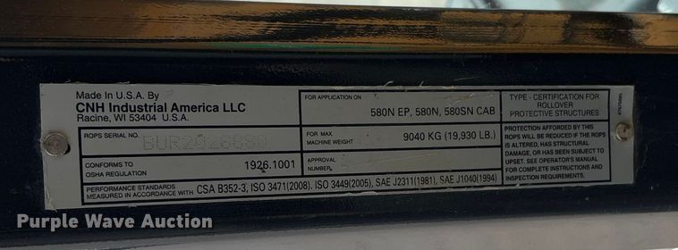 image for item FB3109 Case 580 Super N backhoe