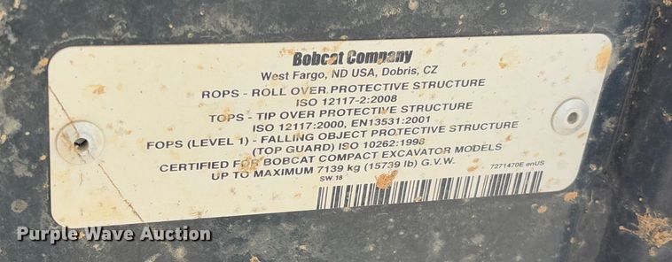 image for item FB3110 2023 Bobcat E32I mini excavator