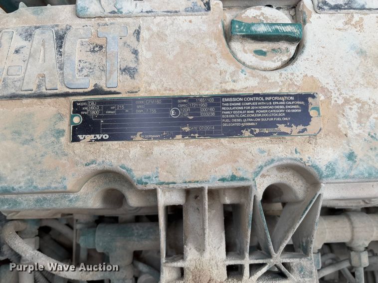 image for item FB3170 2015 Volvo EC250EL excavator