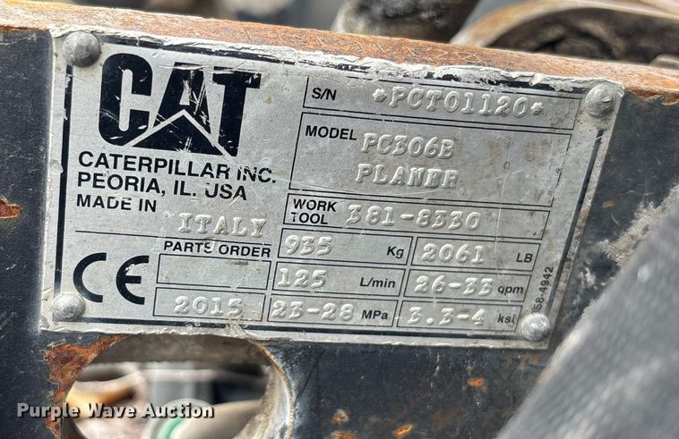 image for item FC1595 Caterpillar PC 306B skid steer cold planer