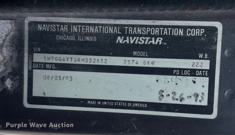 image for item FC1602 1994 International F-2574 ready mix truck