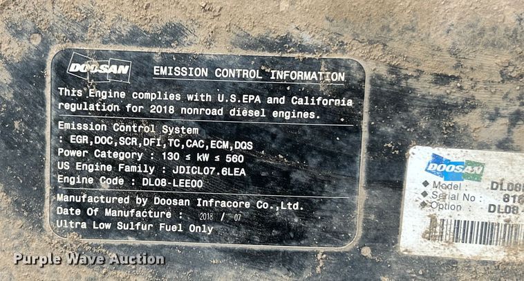 image for item FC5029 2018 Doosan DX300LC-5 long reach excavator