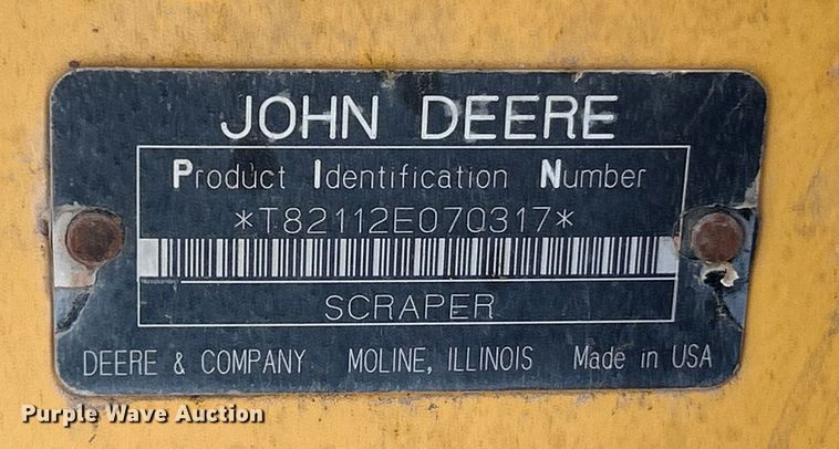 image for item FC5034 2007 John Deere 2112E scraper