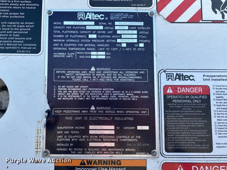 image for item FG0094 2016 Ford F550 bucket truck