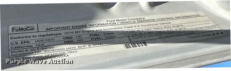 image for item FG0094 2016 Ford F550 bucket truck