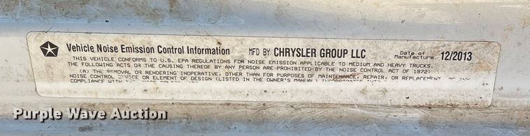 image for item FG0096 2014 RAM 5500 bucket truck