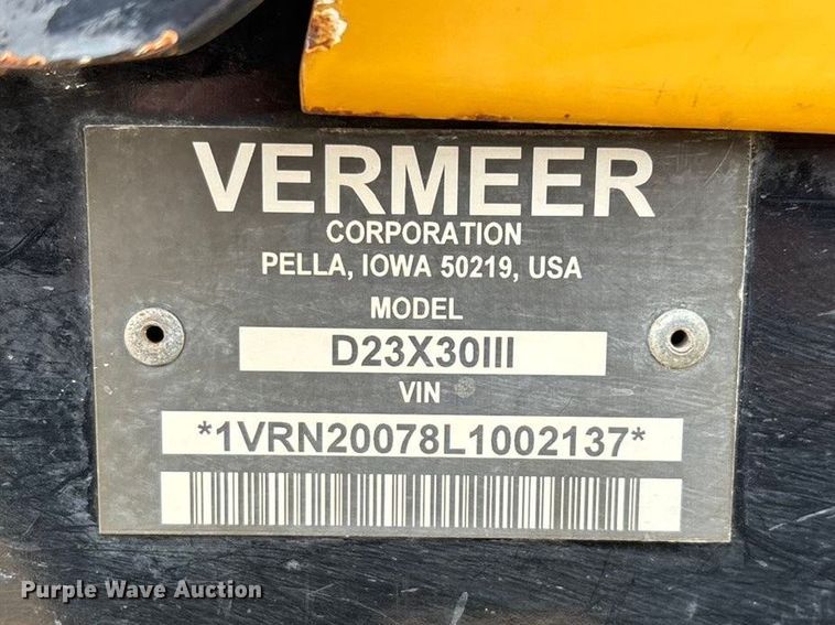 image for item FG0105 2020 Vermeer D23x30 Navigator Series III directional boring unit