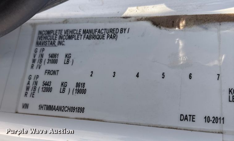 image for item FG2694 2012 International 4300 bucket truck