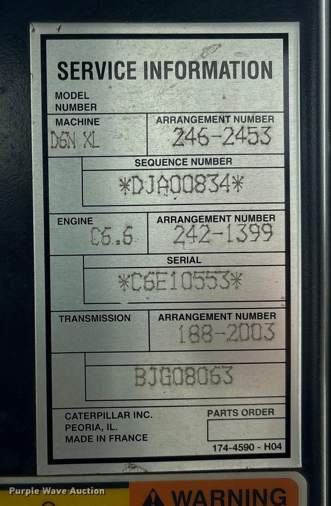 image for item FG2695 2008 Caterpillar D6N XL dozer