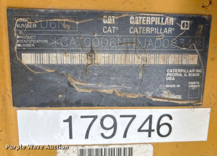 image for item FG2695 2008 Caterpillar D6N XL dozer