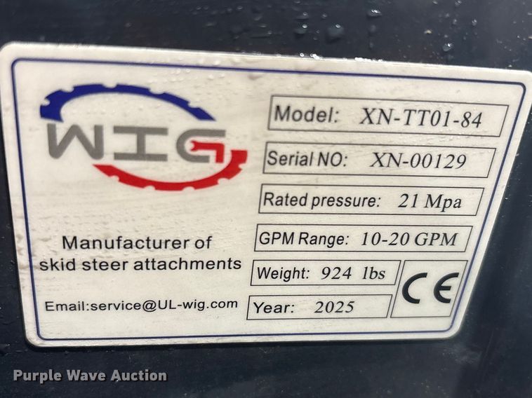 image for item FG2748 2025 WIG XN-TT01-84 skid steer dozer blade