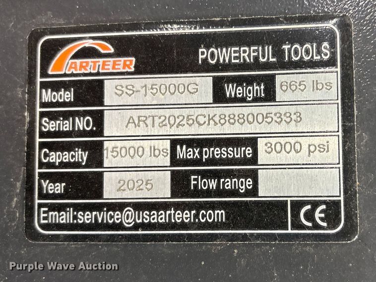 image for item FG2753 2025 Arteer SS-15000G skid steer winch
