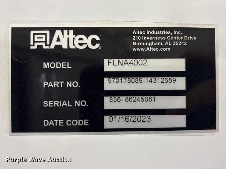 image for item FG2756 2023 Altec FLNA4002 utility bed