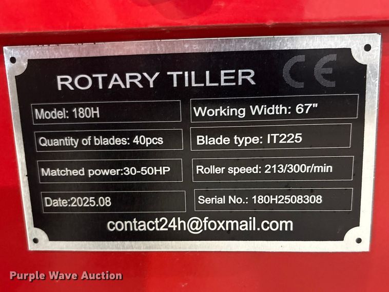 image for item FG2757 2025 Giyi 180H tiller