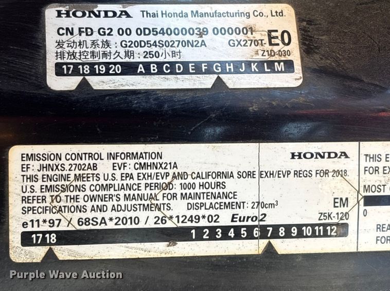 image for item FG2760 2019 Barreto 912 trencher