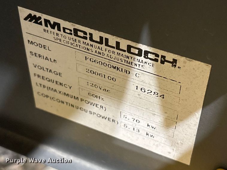 image for item FG2764 (2) McCullock generators