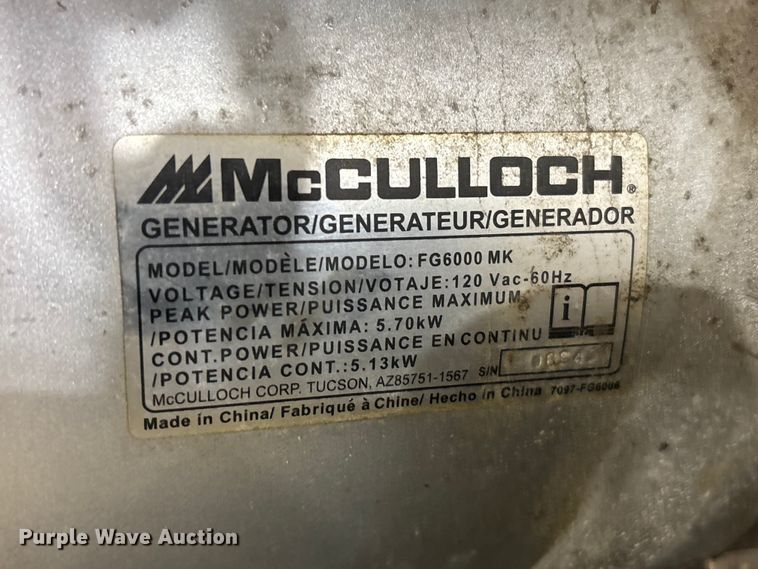image for item FG2764 (2) McCullock generators