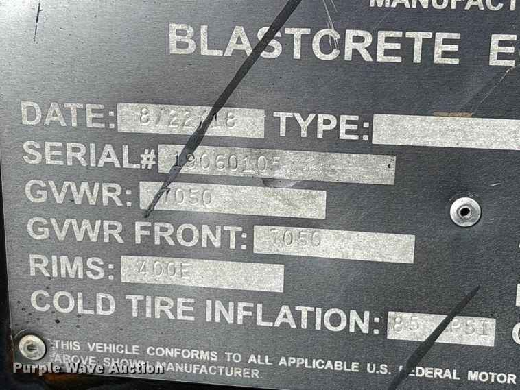 image for item FK1171 2019 Blastcrete Equipment Neal DA350 sealcoat squeegee machine