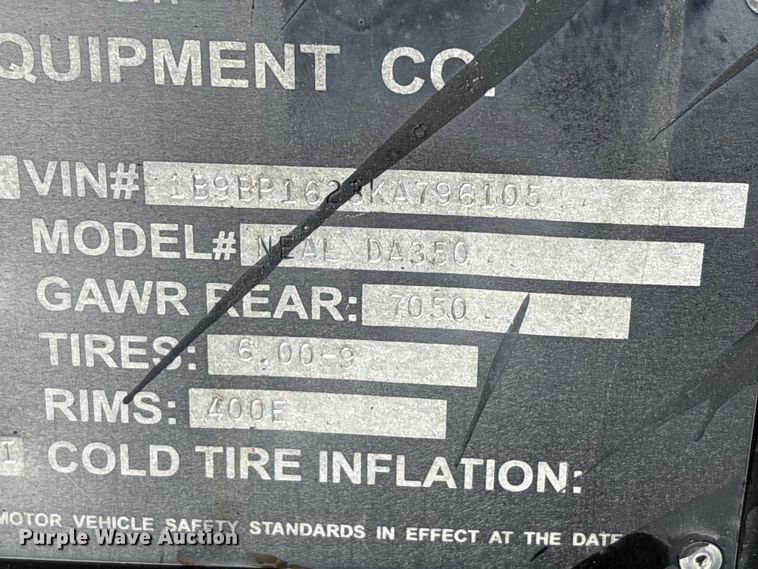 image for item FK1171 2019 Blastcrete Equipment Neal DA350 sealcoat squeegee machine