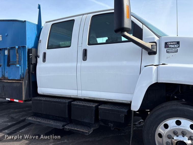 image for item FK1172 2006 GMC C7500 Crew Cab infrared asphalt heater truck