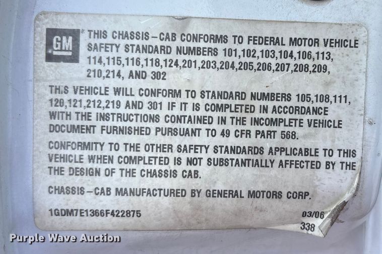 image for item FK1172 2006 GMC C7500 Crew Cab infrared asphalt heater truck