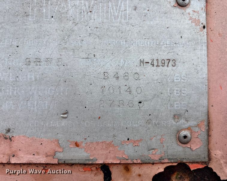 image for item FK1175 1998 Hamm GRW5 pneumatic roller