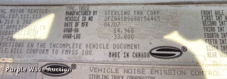 image for item FK1177 2008 Sterling oil distributor truck