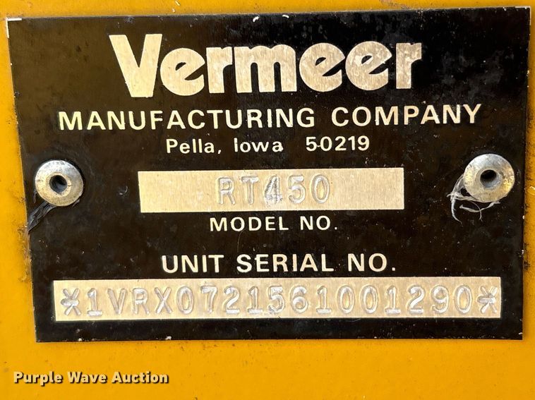 image for item FK1233 2006 Vermeer RT450 trencher