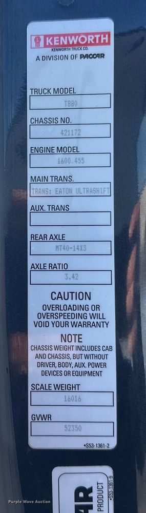 image for item FK1600 2020 Kenworth T880 flatbed truck