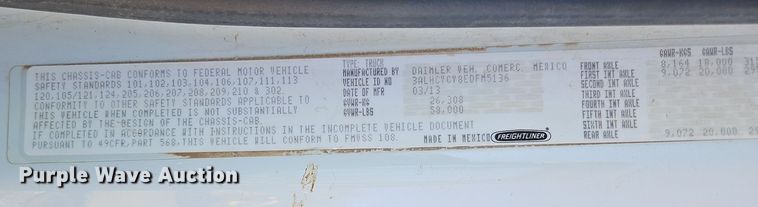 image for item FN5581 2014 Freightliner M2 dump truck