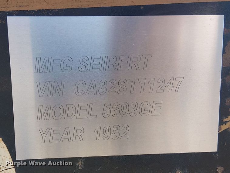 image for item NC9760 1982 Sibert lowboy equipment trailer