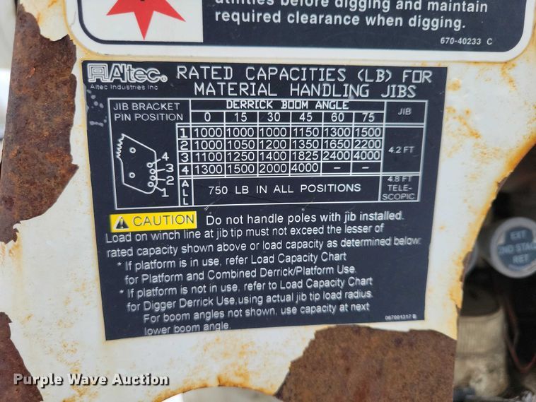 image for item NK9825 2013 Freightliner  M2 digger derrick truck