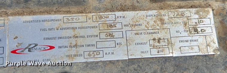 image for item YA1079 2001 Mack RD dump truck