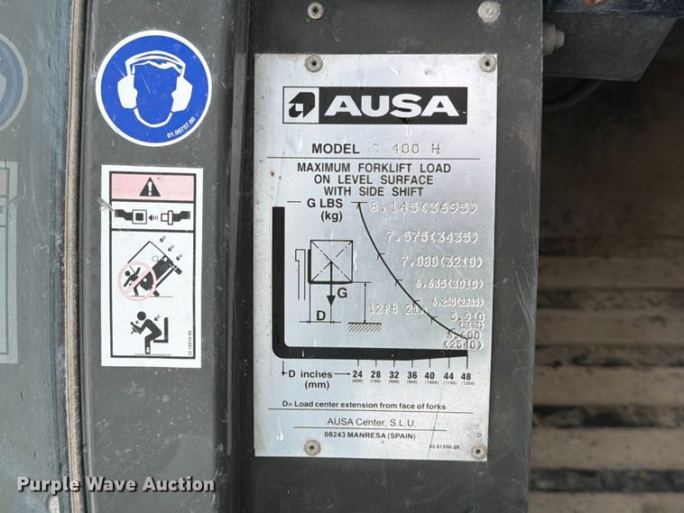 image for item YA2520 2019 Ausa C400H X4 forklift