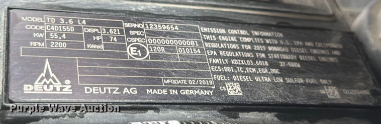 image for item YA2520 2019 Ausa C400H X4 forklift