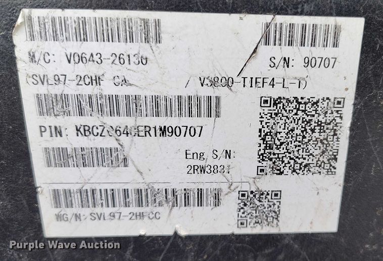 image for item YA2541 2025 Kubota SVL 97-2 tracked skid steer loader