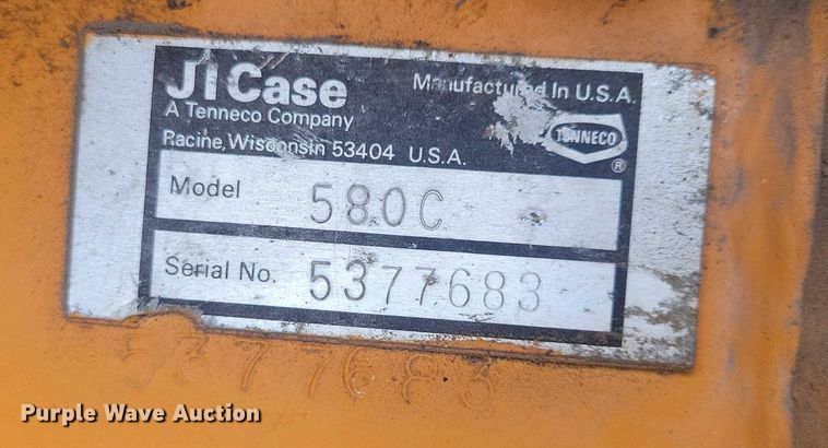 image for item YA2646 1977 Case 580C backhoe