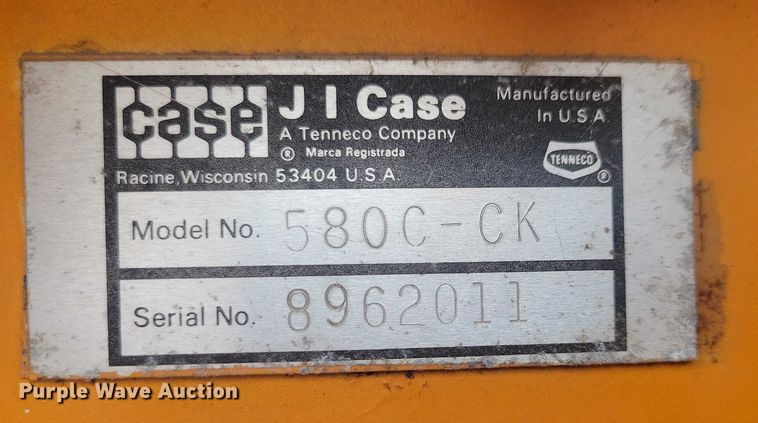 image for item YA2646 1977 Case 580C backhoe