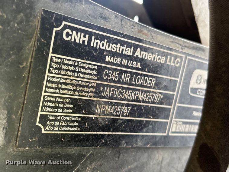 image for item YA2655 2023 New Holland C345 tracked skid steer loader