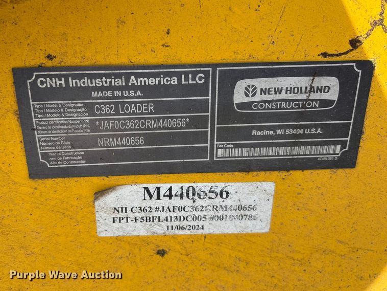 image for item YA2657 2024 New Holland C362 tracked skid steer loader