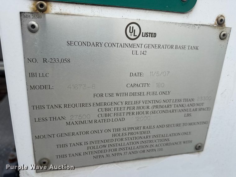 image for item YA2690 2007 MQ Power MQP50IVP generator