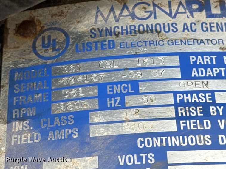 image for item YA2690 2007 MQ Power MQP50IVP generator