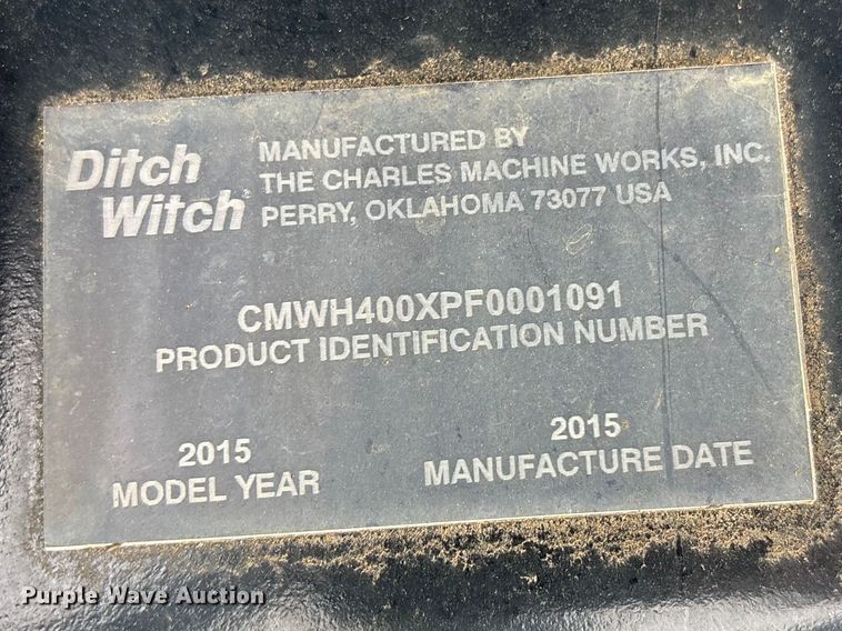 image for item YA2702 2015 Ditch Witch 410SX trencher