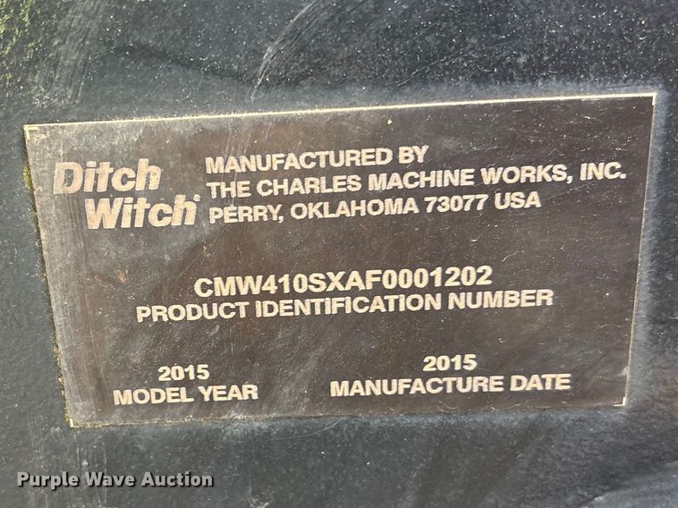 image for item YA2702 2015 Ditch Witch 410SX trencher