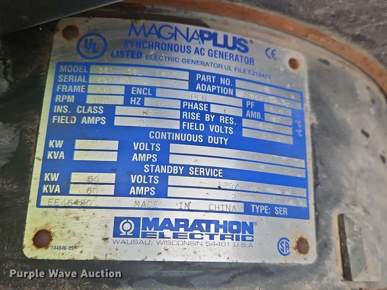 image for item YA2712 2007 MQ Power MQP50IVP generator