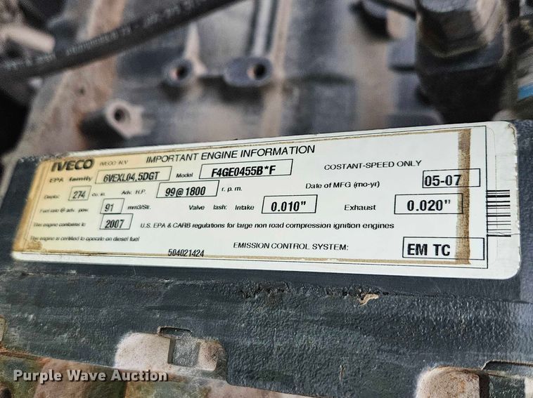 image for item YA2713 2007 MQ Power MQP50IVP generator