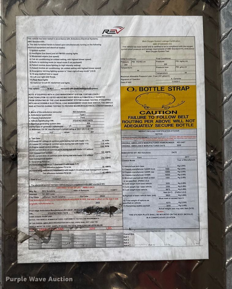 image for item DQ4352 2016 Ford F450 Super Duty XLT ambulance