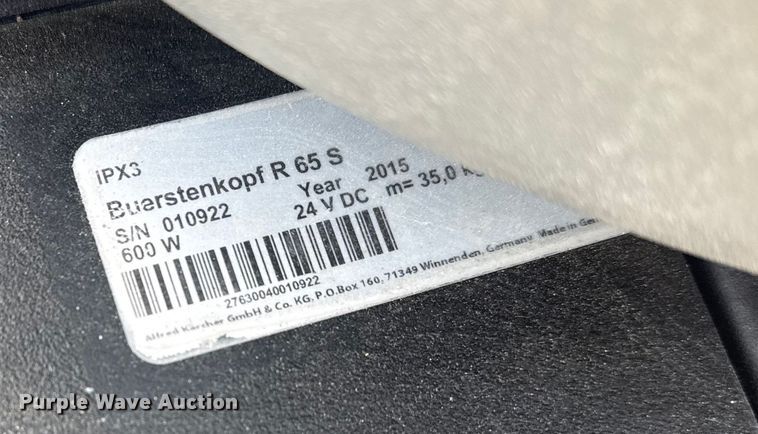 image for item DQ4354 2015 Karcher R65 floor scrubber