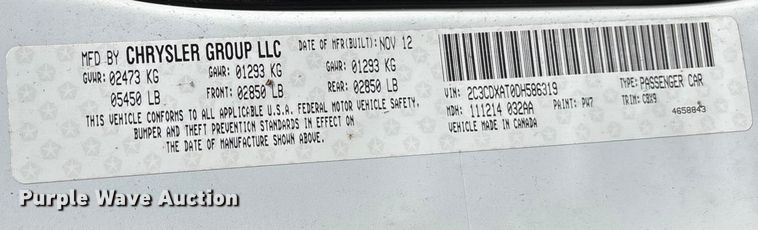 image for item DT0030 2013 Dodge Charger Police 